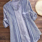Rosemarie - Gestreepte katoenen blouse